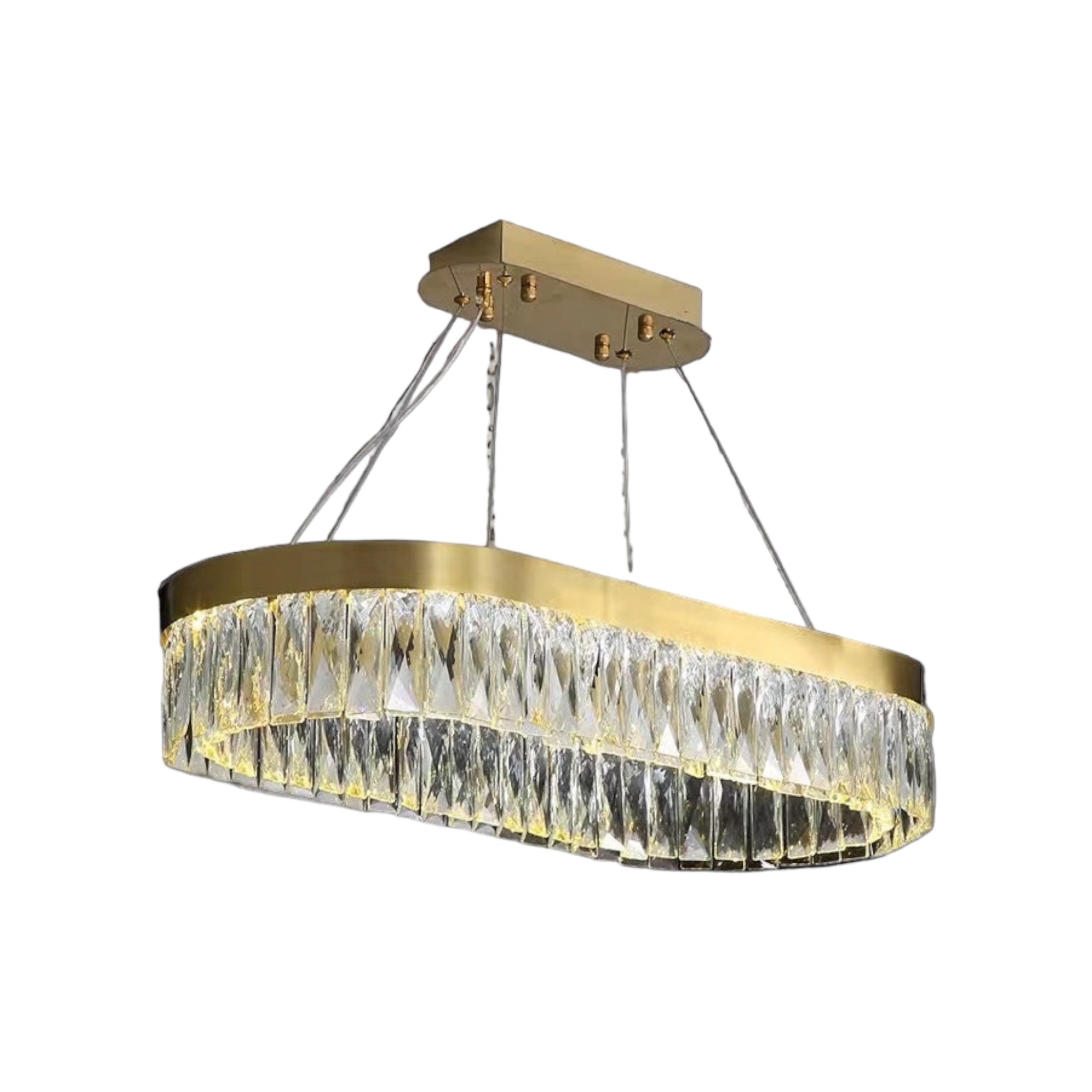 Luxware Galaxy Gold Oval Crystal chandelier 60 cm 