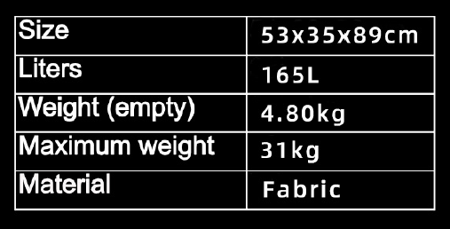 Kuffert. XL. 89x53x35 cm op til 31 kg i Sort