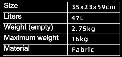 Kuffert. S. 59x35x23 cm op til 16 kg i Grå