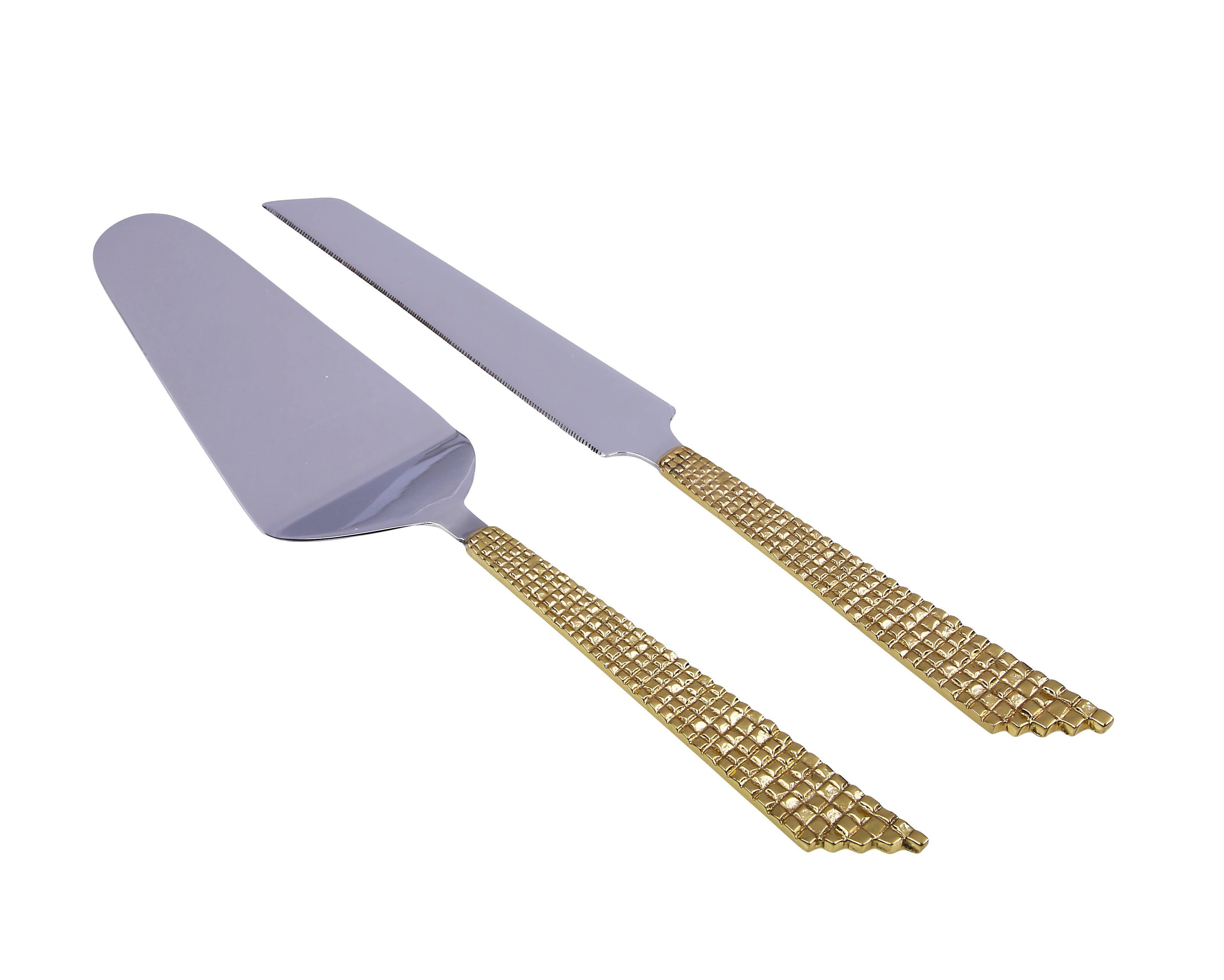 Cake Servers - Gold/ Nickel Set Of 2 -  luxware-uk.myshopify.com