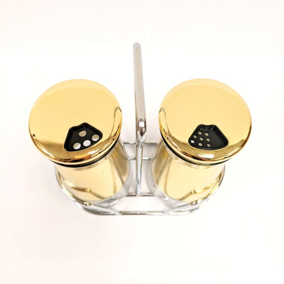 Gold Salt And Pepper Shaker With Stand -  luxware-uk.myshopify.com