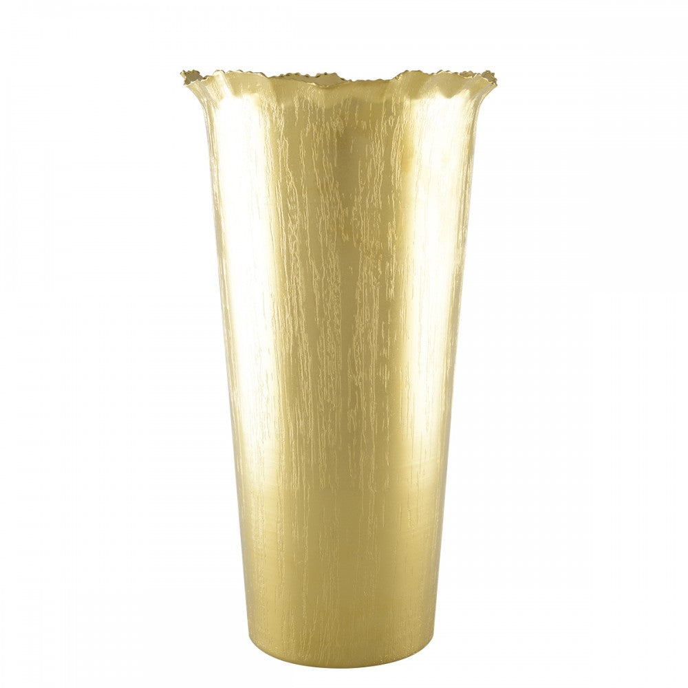 Gold Metal Vase - Large -  luxware-uk.myshopify.com